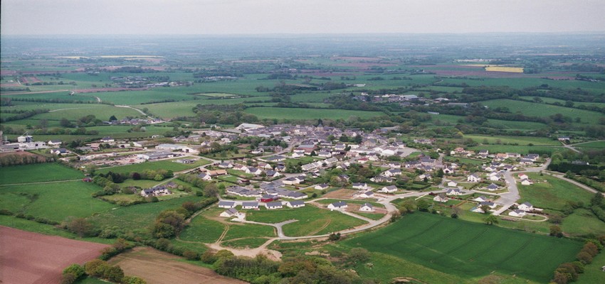 Vue aérienne de la commune